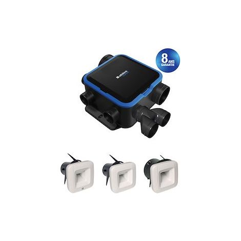 Kit Vmc Simple Flux Easyhome Hygro Compact Premium Moyenne Pression Mp Bdh 11033205 - Aldes