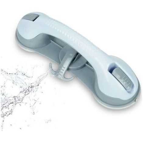 30 cm Toilettenhaltegriff, rutschfeste Sicherheits-Haltegriffe fürs Badezimmer, Duschgriff mit Saugnapf, Badewannenhaltegriff für Senioren/Behinderte/Kinder/Schwangere (Grau) (1/5)