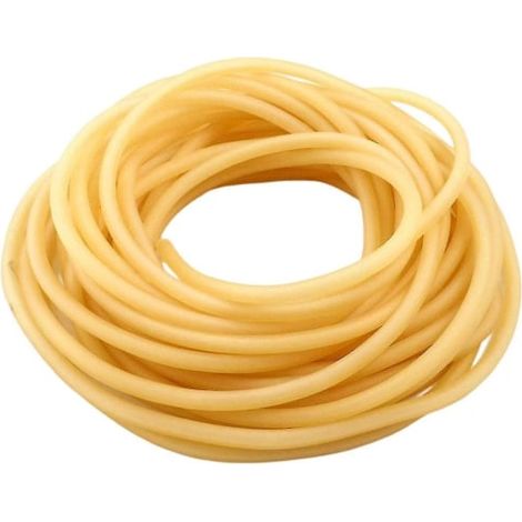 Tuyau en caoutchouc latex naturel élastique de 10 mètres, pour usage industriel, hospitalier ou de laboratoire, dimensions 6 mm x 9 mm. (1/5)