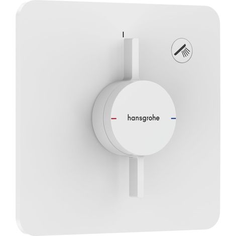 Mitigeur de douche encastré, Robinet douche 1 sortie, Mitigeur monocommande pour iBox universal 2, Blanc mat, 75614700 (1/5)