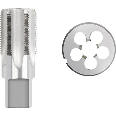 Kit tarauds/filières - 2 pièces, 1/4 NPT, 55/60°, pour métal (1/5)