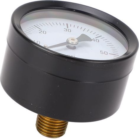 Manomètre 0-60 PSI, filetage NPT 1/4", cadran 2", affichage clair, axial, en acier inoxydable, pour air, eau et carburant (1/5)