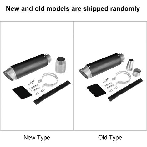 Modifizierter Rennauspuff für Motorräder, Nachbau eines SC-Auspuffs, Auspuffrohr aus Kohlefaser, passend für die Modelle Z750, R1, R6 und S1000RR (51 mm abgewinkelt, matt (C32)) (1/5)
