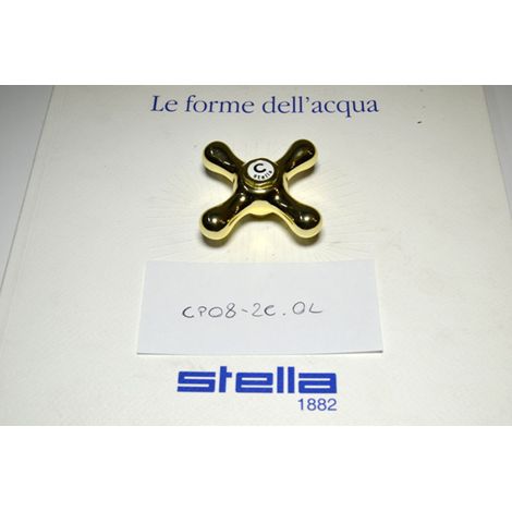 Ricambio maniglia M2 Roma con placchetta Acqua Calda Stella CP08-2C.OL