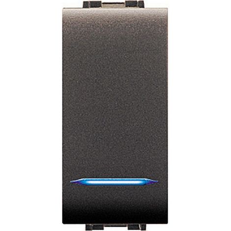 Elettrocanali Mylife art 4018 pulsante unipolare con led compatibile Btcino (1/2)