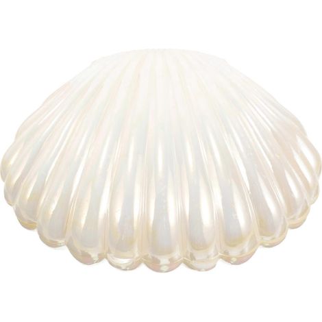 Boîte à bijoux coquillage, porte-bagues, boîte décorative coquillage, rangement pour bagues et boucles d'oreilles-9.00X8.50X3.00CM-White (1/2)