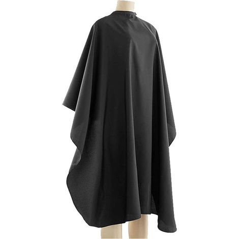 Coupe de cheveux cape noire imperméable + brosse à poussière de cou professionnelle, ensemble outils de coiffure pour salon de coiffure.