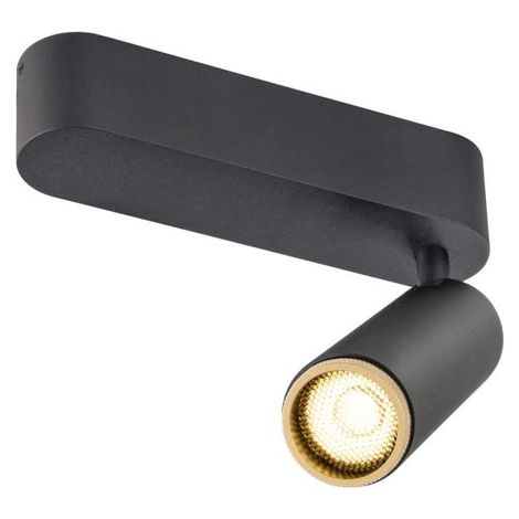 Spot monté en surface Grip M noir avec or 3000K - 1009071