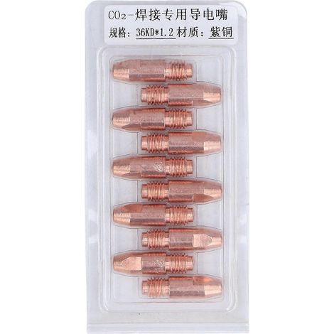 10 buses de contact pour soudage MIG, pour torches de soudage, buse à gaz en cuivre 36KDx1,2