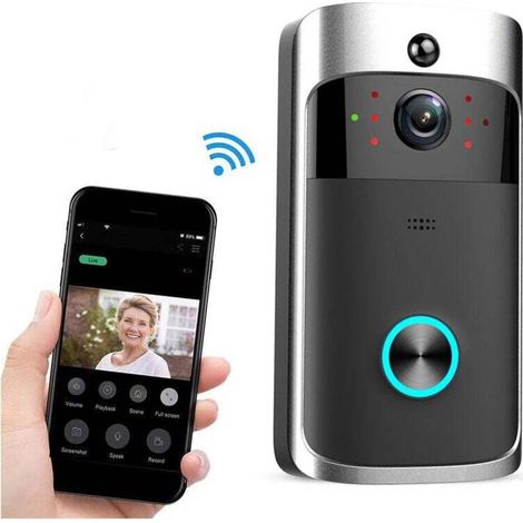 Home Smart wifi Visual Doorbell V5 Wireless Visual Doorbell Intercom Mobile Phone Video Doorbell with Remote Monitoring MUMU (1/4)
