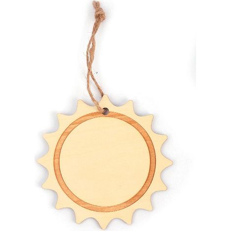 Soleil à décorer en bois - GRAINE CREATIVE - 120mm - Couleur beige - Mixte (1/3)