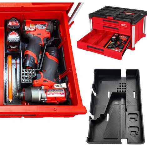ORGANIZADOR DE CAJONES MILWAUKEE PACKOUT M12 FID2 FPD2 DESTORNILLADOR (1/5)