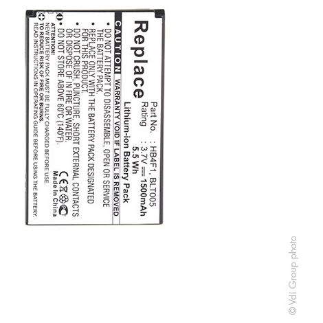 NX - Batterie téléphone, smartphone, GSM pour IBM Lenovo 3.7V 1200mAh - HB4F1B576562000 (1/4)
