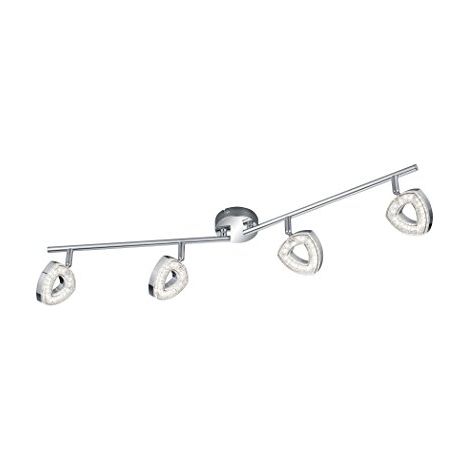 Faretti su Barra 4 Spots Led in Diffusore Triangolo Cromato Tours GD Trio (1/3)