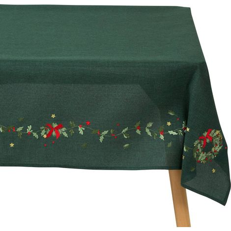 Mantel bordado Elma verde, 140 x 240 cm - Feeric lights & christmas (1/2)