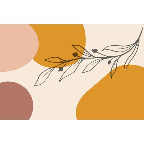 Papier peint panoramique - Feuille Boho - 130 cm x 86 cm (1/2)
