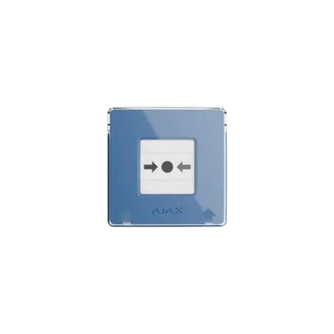 Ajax ManualCallPoint Jeweller Blu - Pulsante Manuale Wireless per Allarmi e Scenari di Emergenza - 71254