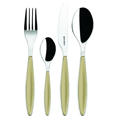 Guzzini - Feeling, Set 24 Posate Colorate - Sabbia, 15.8 x 7.5 x h25.5 cm - 23000039 (1/4)