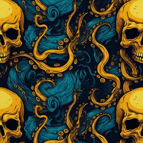 Tela Oxford decorativa para exteriores - Motivo de calavera I DX5007 (1/5)