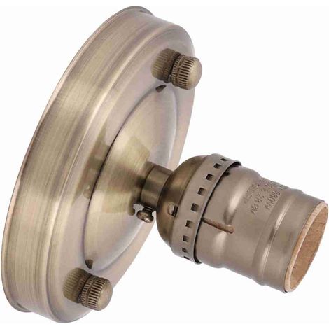 E26/E27 Vintage industriel plafond/applique murale support de Base suspension ampoule lampe vis douille Bronze (1/5)