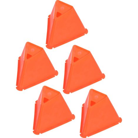 Cônes de signalisation pour le football, le patinage et l'entraînement sur route, orange, résistants et durables. (1/5)