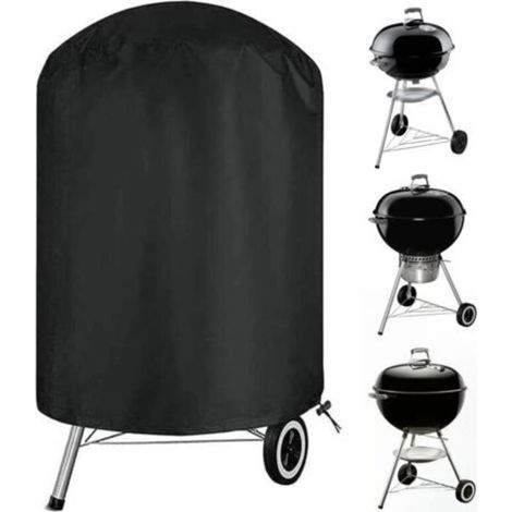 Charcoal BBQ Cover - Round BBQ Cover - Compatible with Most Charcoal BBQs - 27.5 x 27.5 inches - Black