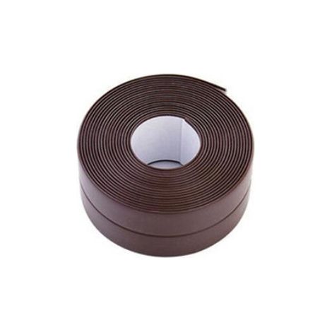 Auto Adhésif Joint Silicone Blanc Salle De Bain PVC Bande Etancheite Autocollante Anti Moisissure Joint Porte Douche pour Cuisine Toilette 2 Pièces（marron） (1/5)