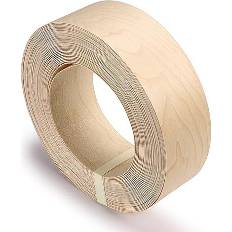Veneer Wood Veneer Edge Tape Melamine Iron-on Edge Strip for Shelf Cabinet Door Frame 50mm×15m Maple (1/5)