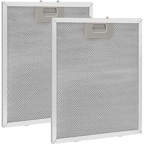 2 pices Filtre Graisse Mtallique pour Hotte Aspirante 320x260mm,Filtre en Maille Accessoire Hotte Aspirante pour Hottes de Cuisine (1/5)