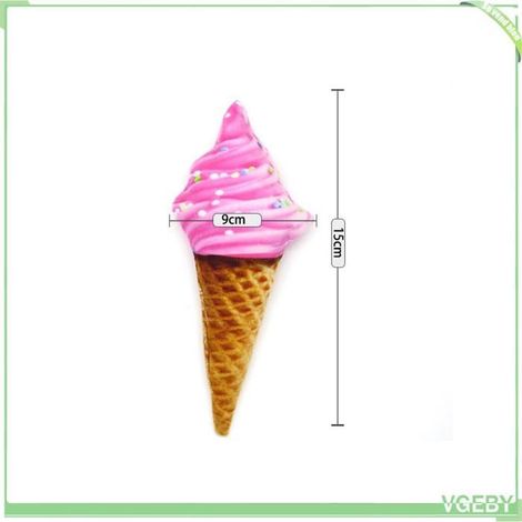 Jouet pour animaux de compagnie - FAFEICY - Glace fraise - toile + velours - avec cataire et sifflet BB - 15 x 9 cm (1/2)