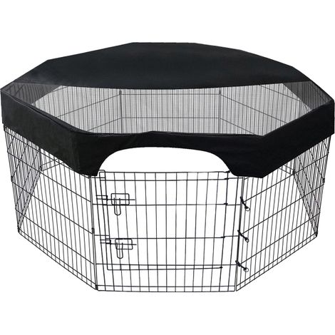 Housse pour parc à jeux pour animaux de compagnie de 61 cm (24 pouces), 8 panneaux octogonaux, en filet, protection solaire, imperméable. Parc à jeux non inclus. (1/5)