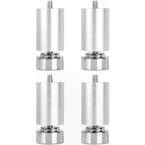 Support de meuble robuste avec pieds métalliques réglables et raccord fileté M10, 26-27 cm de hauteur, 15 cm de profondeur (1/5)