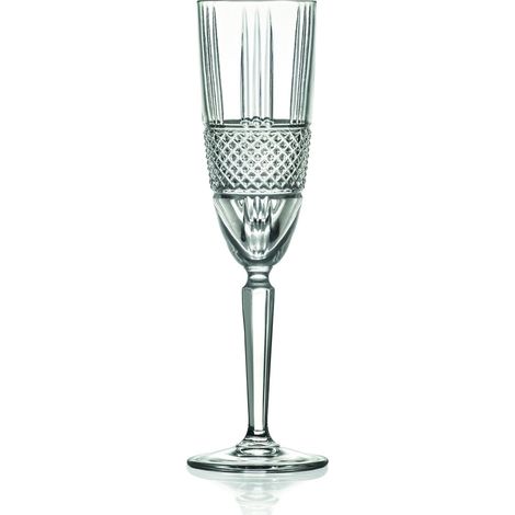 RCR Cristalleria Italiana Brillante - FL - Set da 6 Calici Flute in Vetro (1/5)