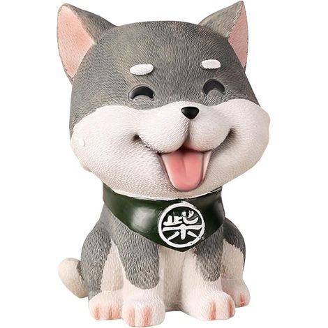 Tirelire Shiba Inu en forme de pièce de monnaie Dessin animé l'argent Monnaie banque d'économie d'Boîte anniversaire Cadeau de Noël Décoration de la Maison