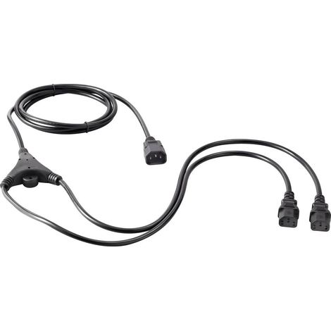 Sygonix SY-5042698 appareils IEC Câble Y noir 2.35 m S592102