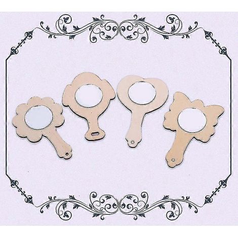 Miroir en bois à faire soi-même pour enfants, motif flocon de neige, argile peinte, miroir fait main, style graffiti, idéal pour la maternelle (1/5)
