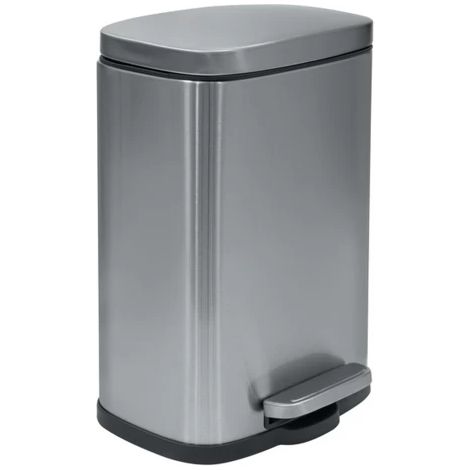 Poubelle à pédale Inox AKIRA 12L Brossé Spirella