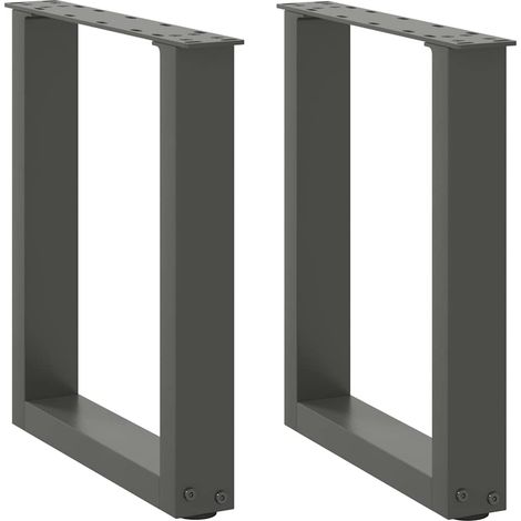 Couchtischbeine U-Form 2 Stk. Anthrazit 38x(42-43) cm Stahl