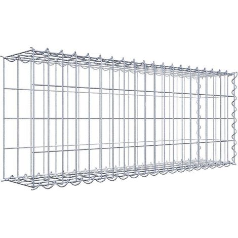 Gabiondeco - Gabion - Element de prolongation en longueur 100 cm x 40 cm x 20 cm (L x H x P). maille 5 x 10 cm. Spirale. Avert.: il manque une grille - Made in Germany (1/5)