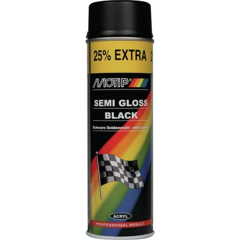 Vernice acrilica Rally, nero semi-opaco 500 ml 04001PLMOT (1/3)