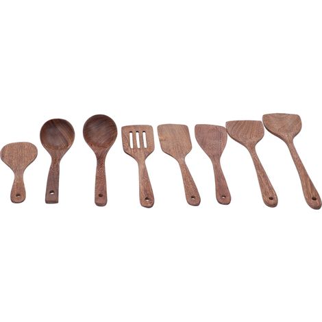 Ensemble d'ustensiles de cuisine en bois d'aile de poulet, ustensiles de cuisine simples et non peints (1/5)