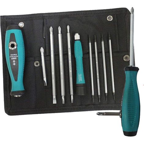 EASYCOMFORT Kits de tournevis, 10pcs/set Multifonction CR-V magnétique fendue Star Tournevis Set Double tête de tournevis démontage Set Home Appliances réparation main outil (1/4)