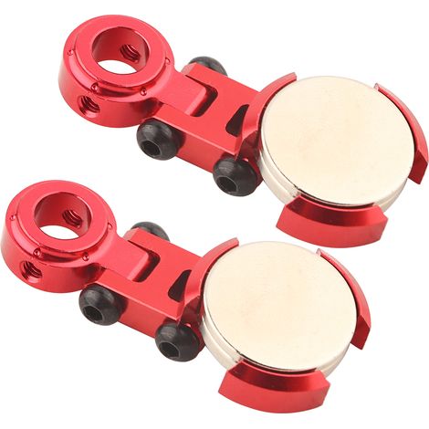 2 Pièces Supports Magnétiques Furtifs en Métal pour Modèles de Voitures RC (Rouge) (1/5)
