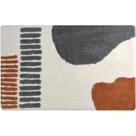 Tapis de bain Coton TEIVA 50x80cm Terracotta & Ecru Spirella