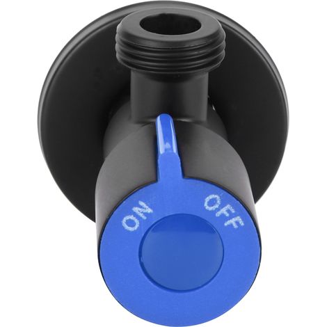 Robinet d'arrêt d'eau coudé G1/2 en acier inoxydable pour salle de bain et toilettes (simple eau froide). (1/5)