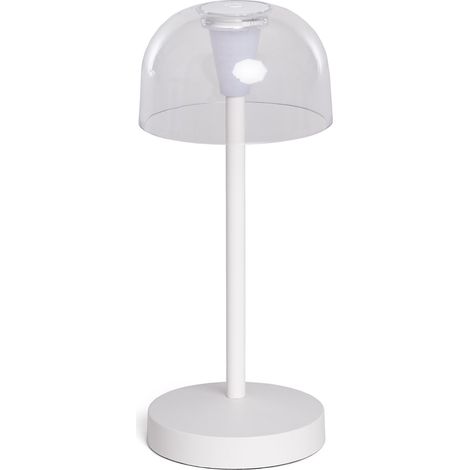 Lámpara de Mesa LED Portátil para Exterior Metal con Batería Recargable Lendora Blanco