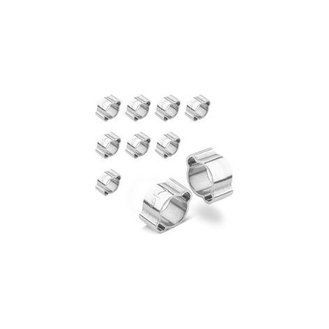 10 Pièces Collier de Serrage Double Oreille, Plage de Serrage Ø 79mm, O Clips pour Tuyau