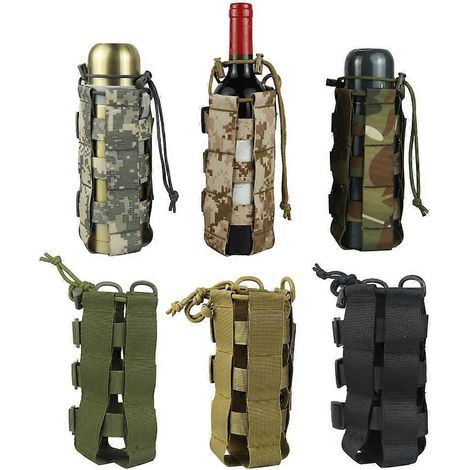 Sac porte-bouteille Molle à sangles réglables et cordon de serrage (1/4)