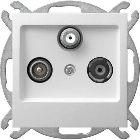 Presa antenna Ospel impresja rtv-sat distribuzione segnale bianco