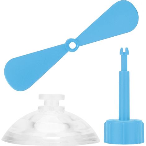 Casque décoratif à ventouse en caoutchouc et plastique, hélice pour casque moto (Bleu) (1/5)
